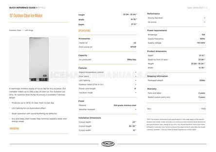 DCS RF15IL2 Quick Reference Guide