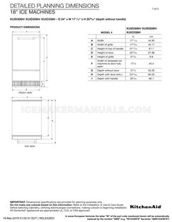 KitchenAid KUID308HPS Dimensions Guide