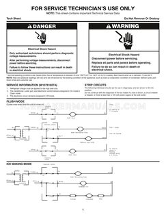 KitchenAid KUIX505ESS Service Technician Sheet