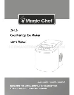 Magic Chef HNIM27ST User's Manual