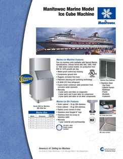 Manitowoc SD1003WM Specifications Sheet