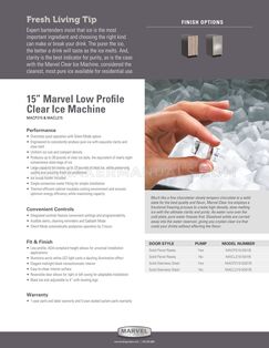 Marvel MACL215SS01B Spec Sheet