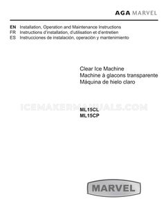 Marvel ML15CPG1LS Owners Guide