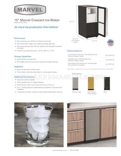 Marvel ML15CRP1XP Specifications Sheet