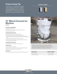 Marvel MLCR215IS01B Spec Sheet