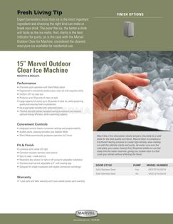 Marvel MOCL215SS01B Spec Sheet