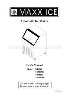 Maxx Ice MIM120 User's Manual