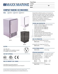 Maxx Ice MMAR25S Spec Sheet