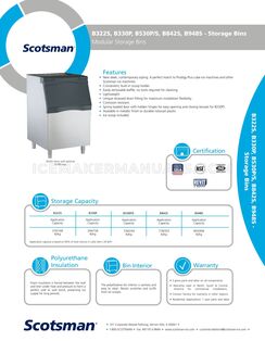 Scotsman B948S Specification Sheet