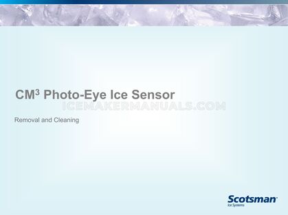 Scotsman CME656RS-3F Photo-Eye Ice Sensor Removal and Cleaning