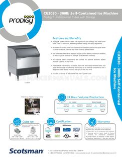 Scotsman CU3030MA-1 Specification Sheet