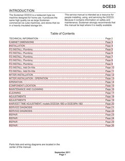Scotsman DCE33PA-1SSD Service Manual