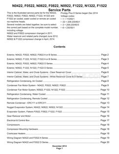 Scotsman F0522 Parts Manual