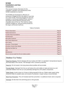 Scotsman SCN60GA-1SU Service Manual