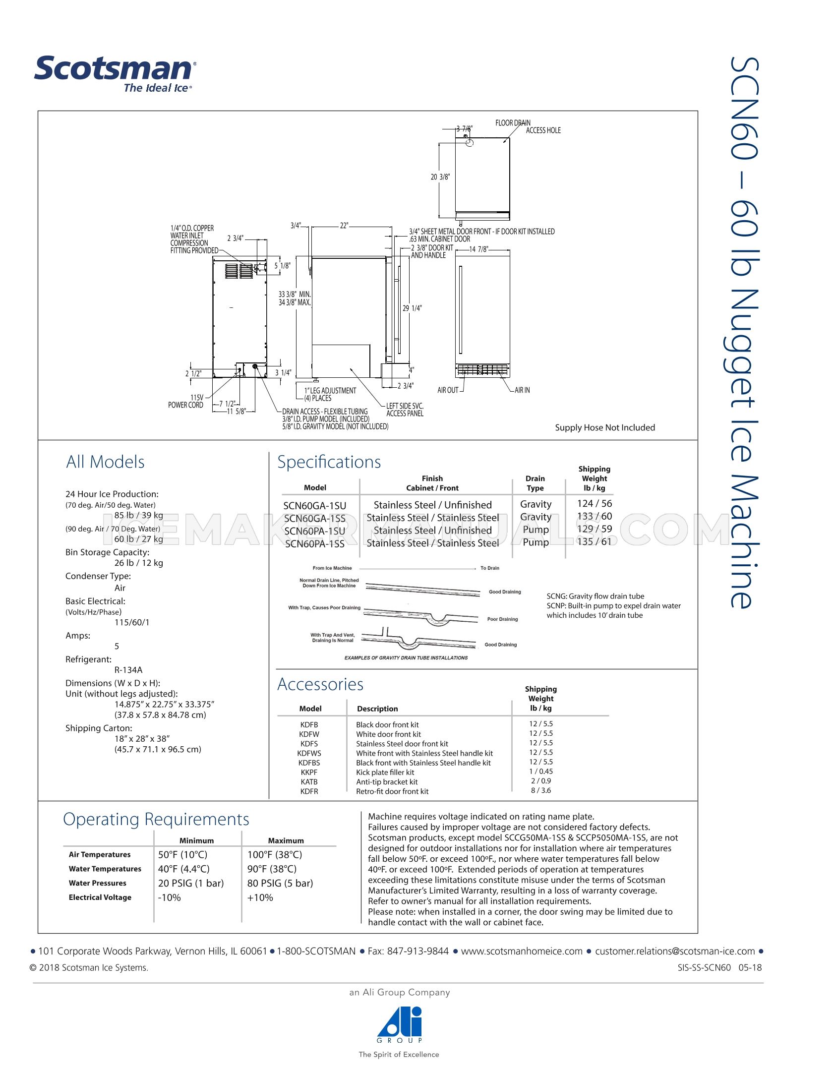 Scotsman ice machine details.
