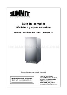 Summit BIM25H32IF Instruction Manual