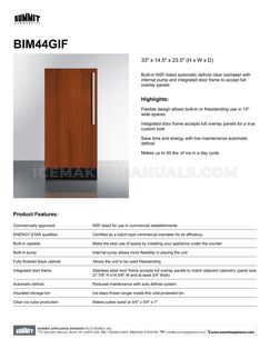 Summit BIM44G Specifications