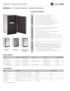 U-Line U3018CLRS00B Specifications