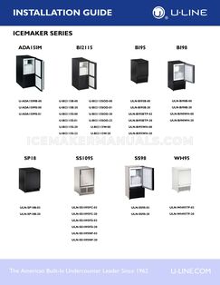 U-Line UBI95W00A Installation Guide